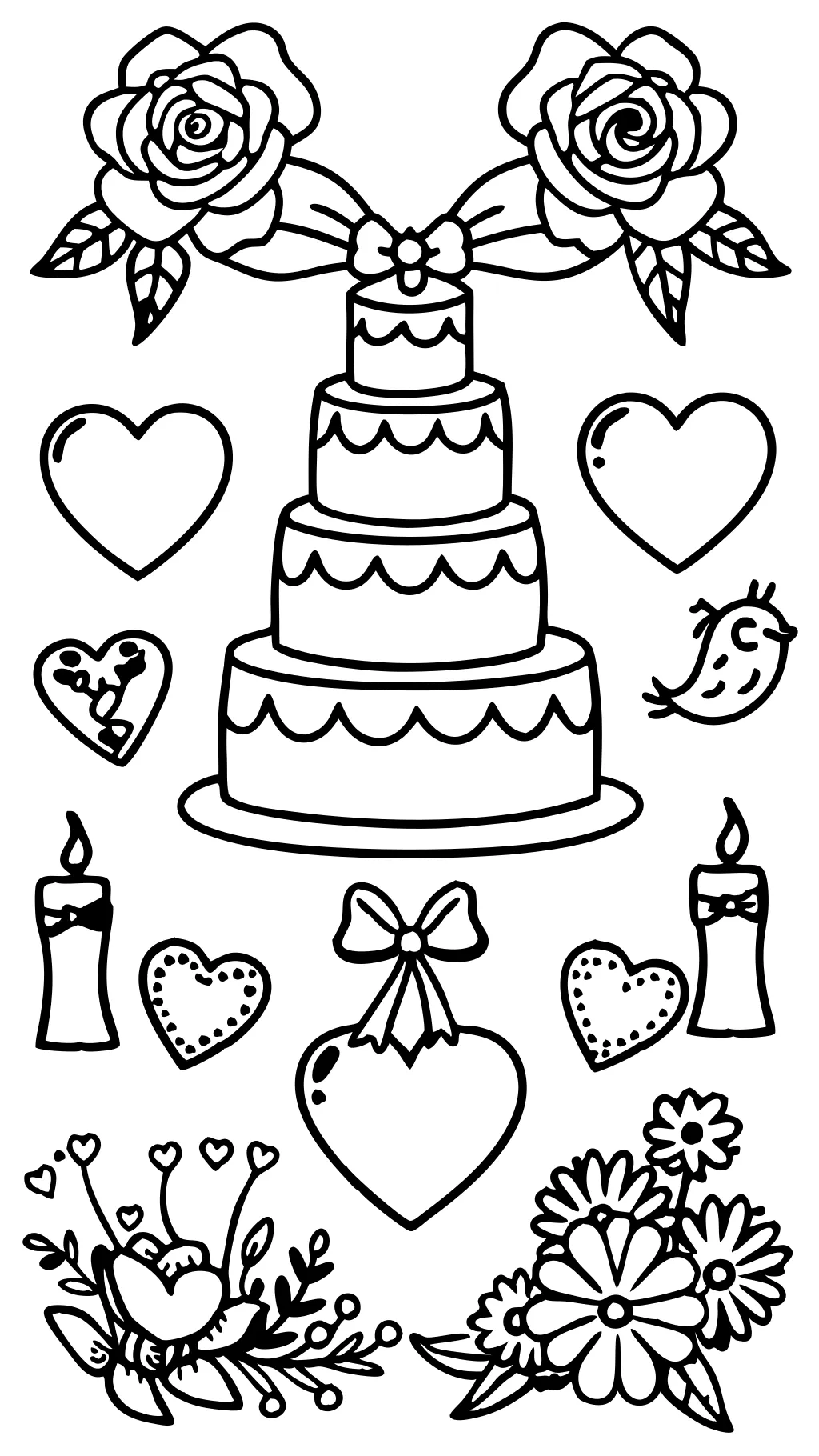 coloriages de mariage imprimables